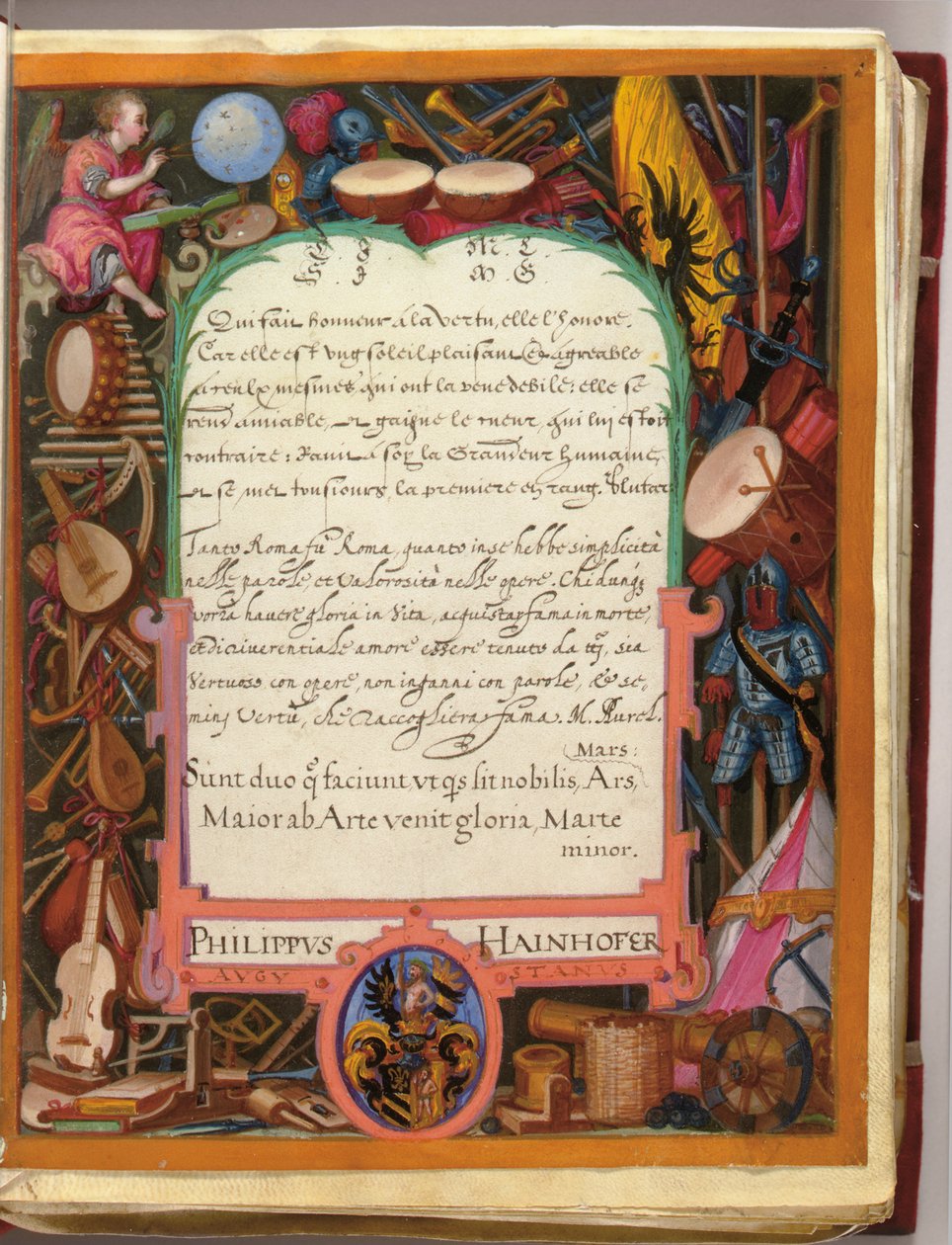 Sivuja Philipp Hainhoferin albumilta Amicorum, 1596-1633 tekijältä Unbekannt
