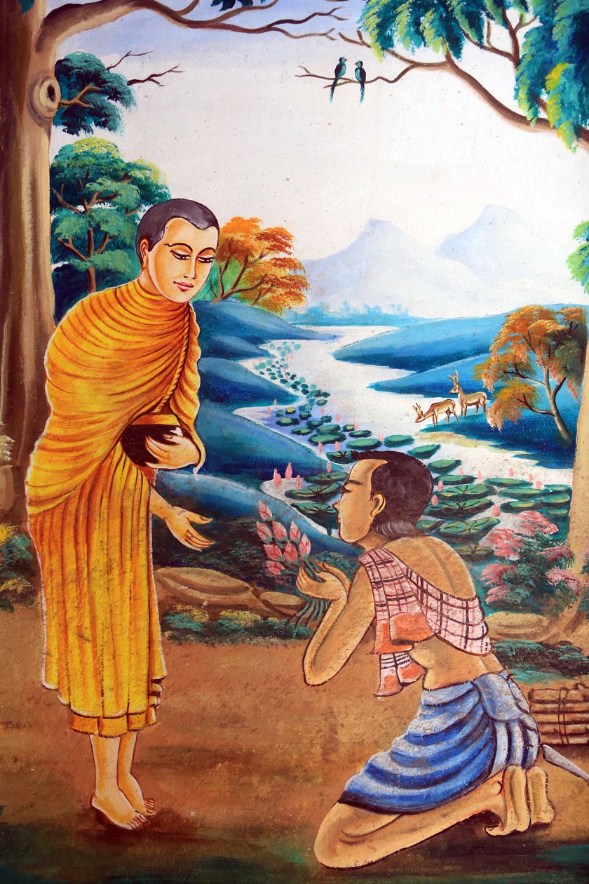 Shakyamuni Buddhan elämäntarinaa kuvaava maalaus. Wat Naxai. Vientiane. Laos, 20151106, Vientiane, Laos tekijältä Unbekannt