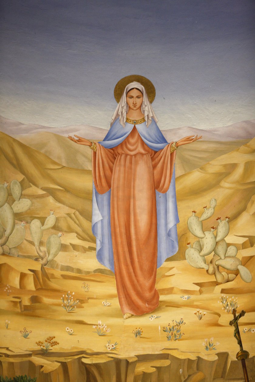 Maalaus Visitation-kirkossa Ein Keremissä: Neitsyt Maria pyhässä maassa, Ein Kerem, Israel tekijältä Unbekannt