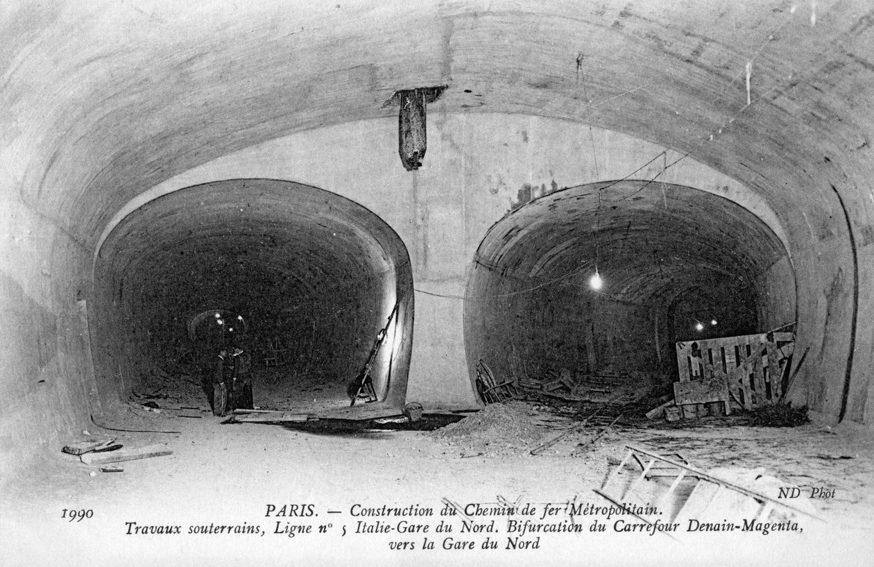 Pariisin metro - metron rakentaminen tekijältä Unbekannter Künstler
