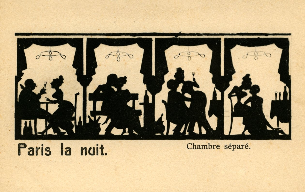 Pariisi yöllä ("Paris la nuit"), noin 1900. tekijältä Unbekannter Künstler