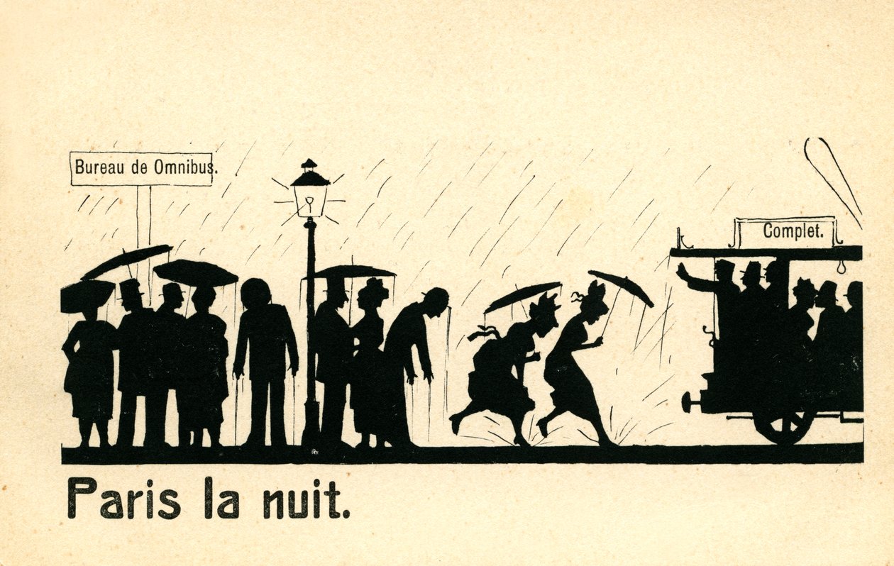Pariisi yöllä ("Paris la nuit"), noin 1900. tekijältä Unbekannter Künstler