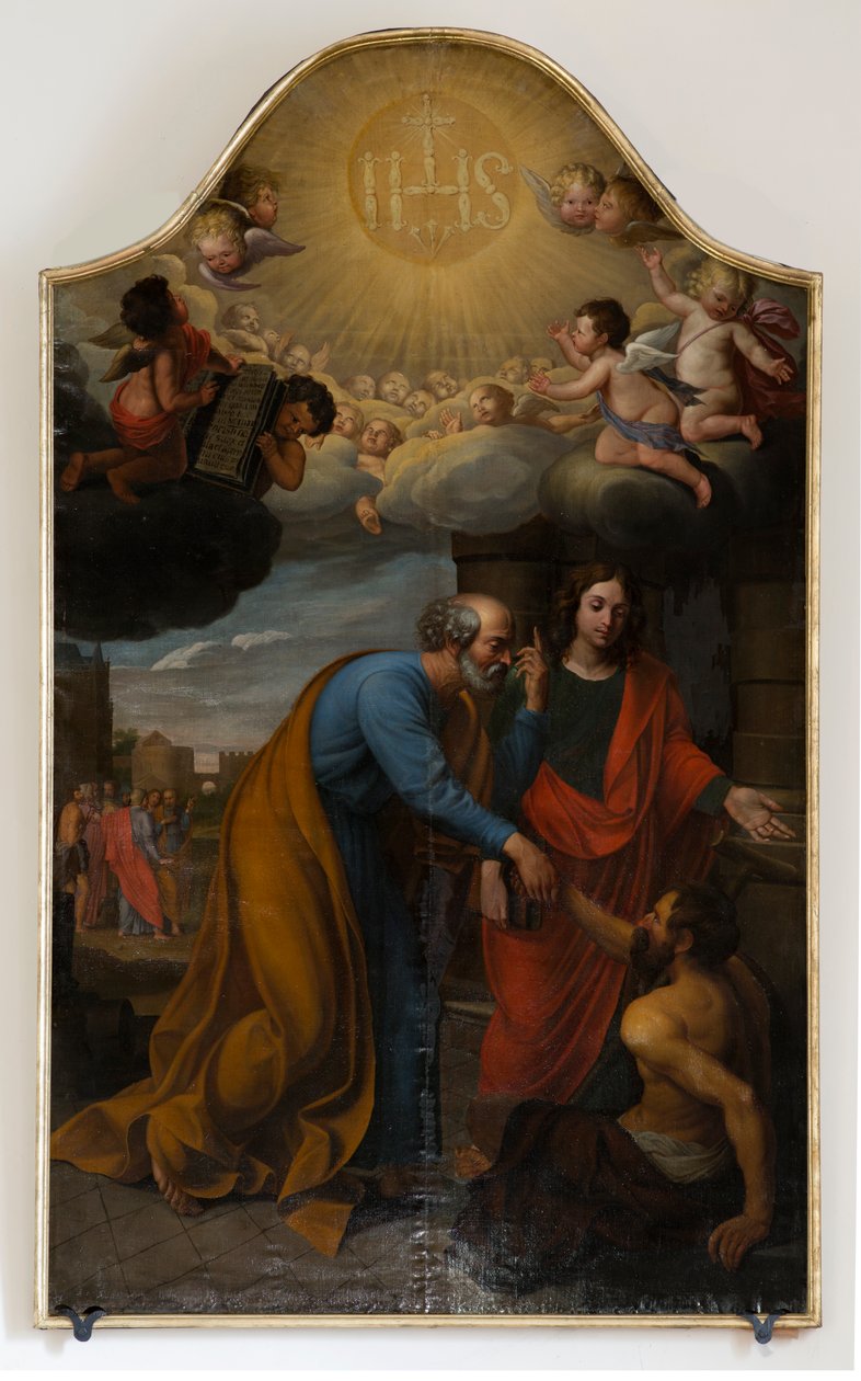 Igreja paroquial (Nederbrakel, igreja paroquial de Sint-Pieter-in-de-Banden). Interior. Pintura.acabamento tekijältä Unbekannter Künstler