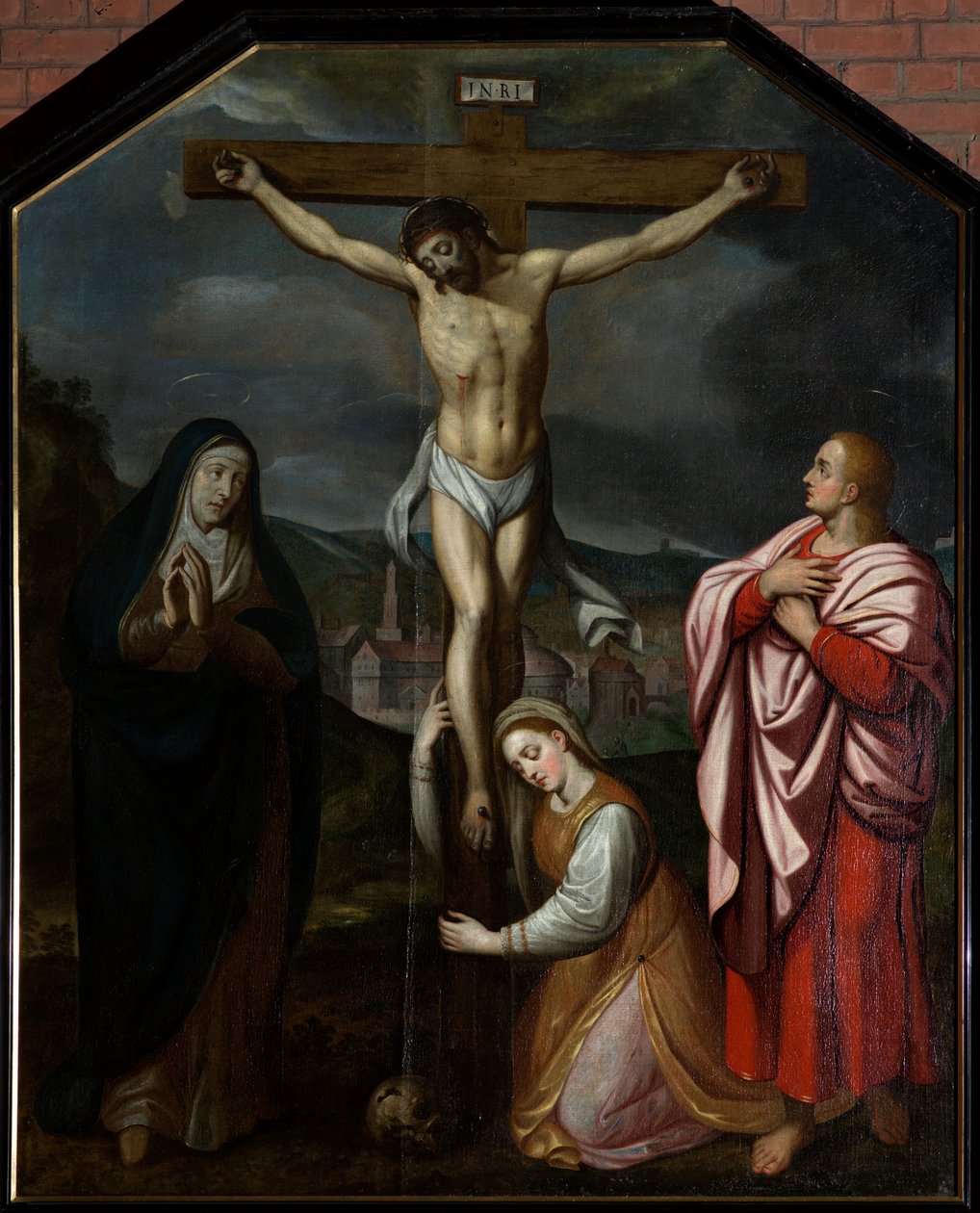 Seurakuntakirkko (Parochiekerk Sint-Martinus). Maalaus. Risteys. 1600-luku. tekijältä Unbekannter Künstler