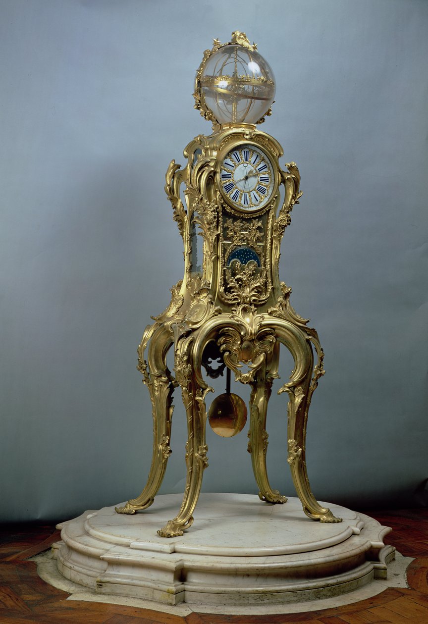 Passamentin tähtitieteellinen kello, jonka teki Jacques Caffieri (1678-1755) Ranskan Ludvig XV:lle tekijältä Unbekannt