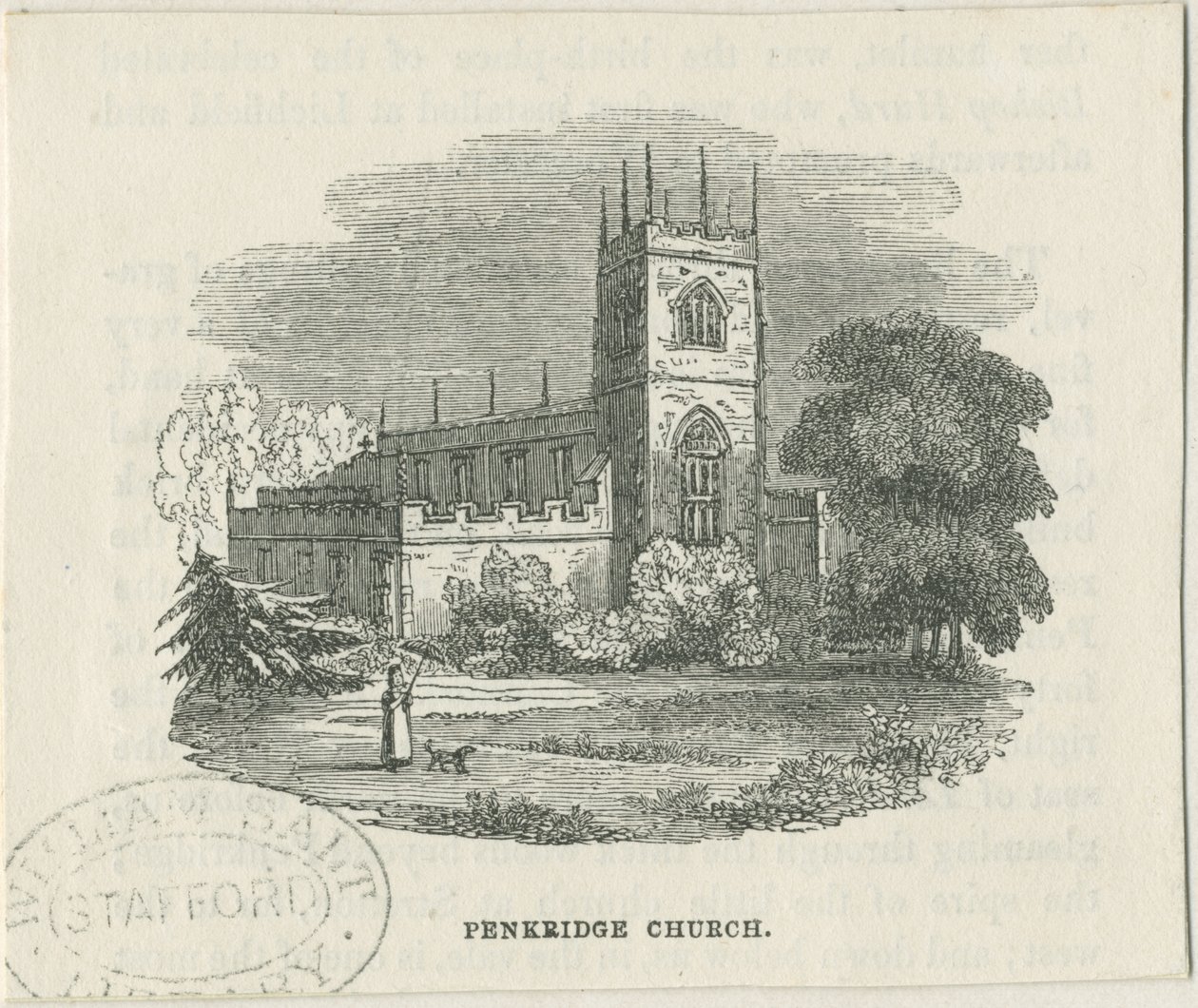 Penkridge Church: puupiirros ja [?1800-luku] tekijältä Unbekannt