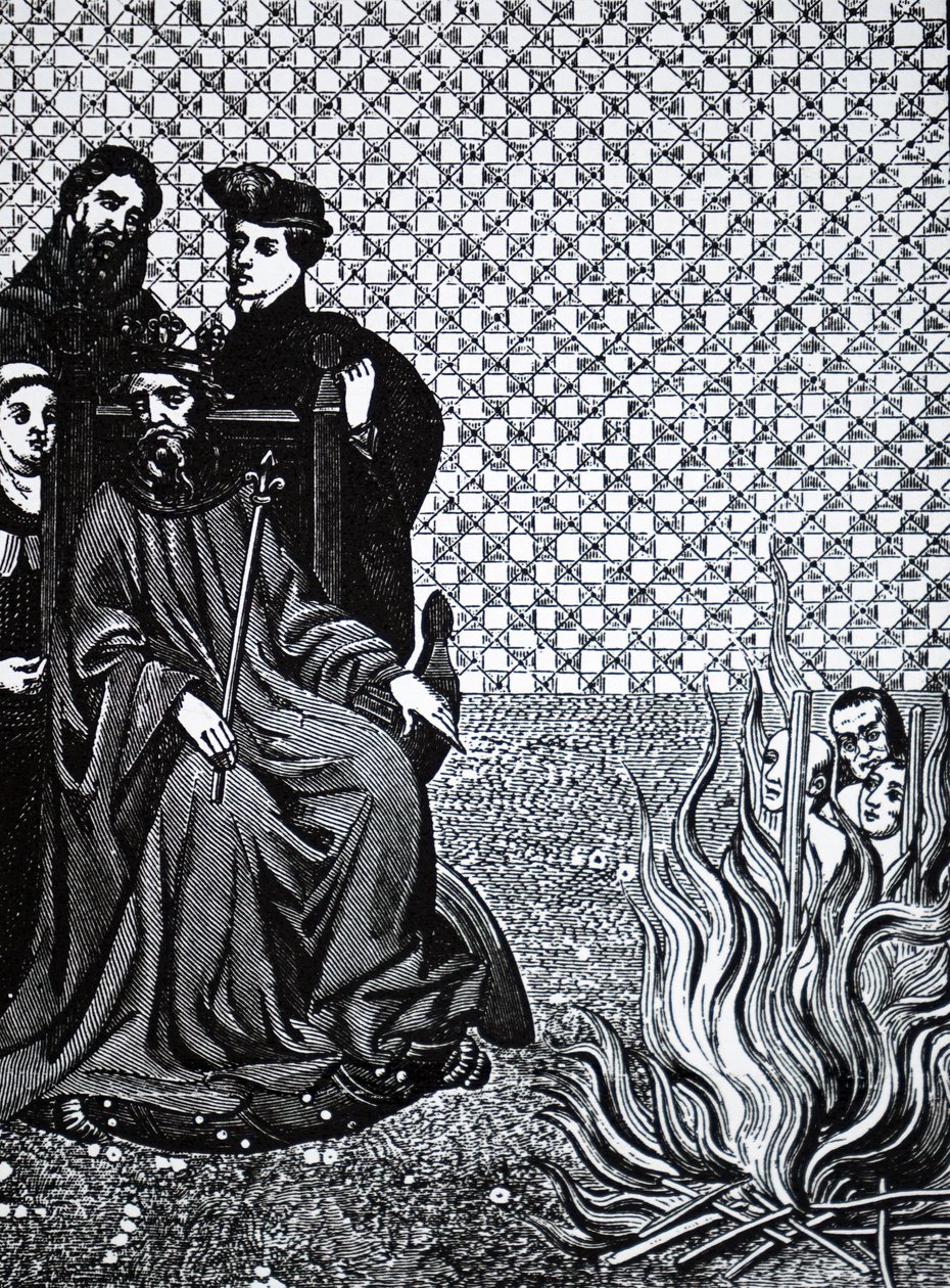 Philip II Ranskalainen tuomitsi ranskalaisen teologin Amauryn opetuslapset. tekijältä Unbekannt