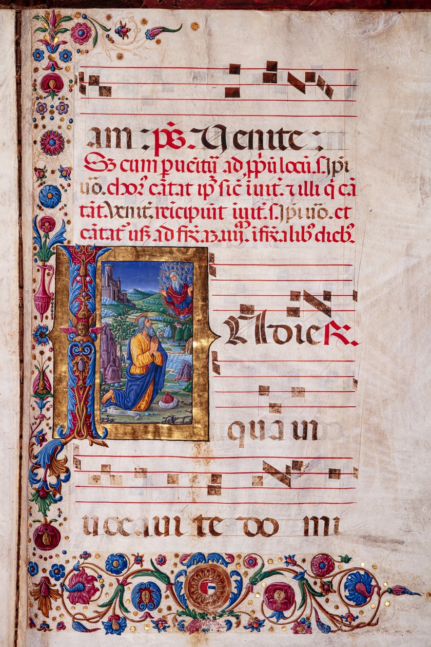 Piccolomini-kirjasto: Kuorokirja, cod. 7.G, ff. 40v ja "Jeremiah
