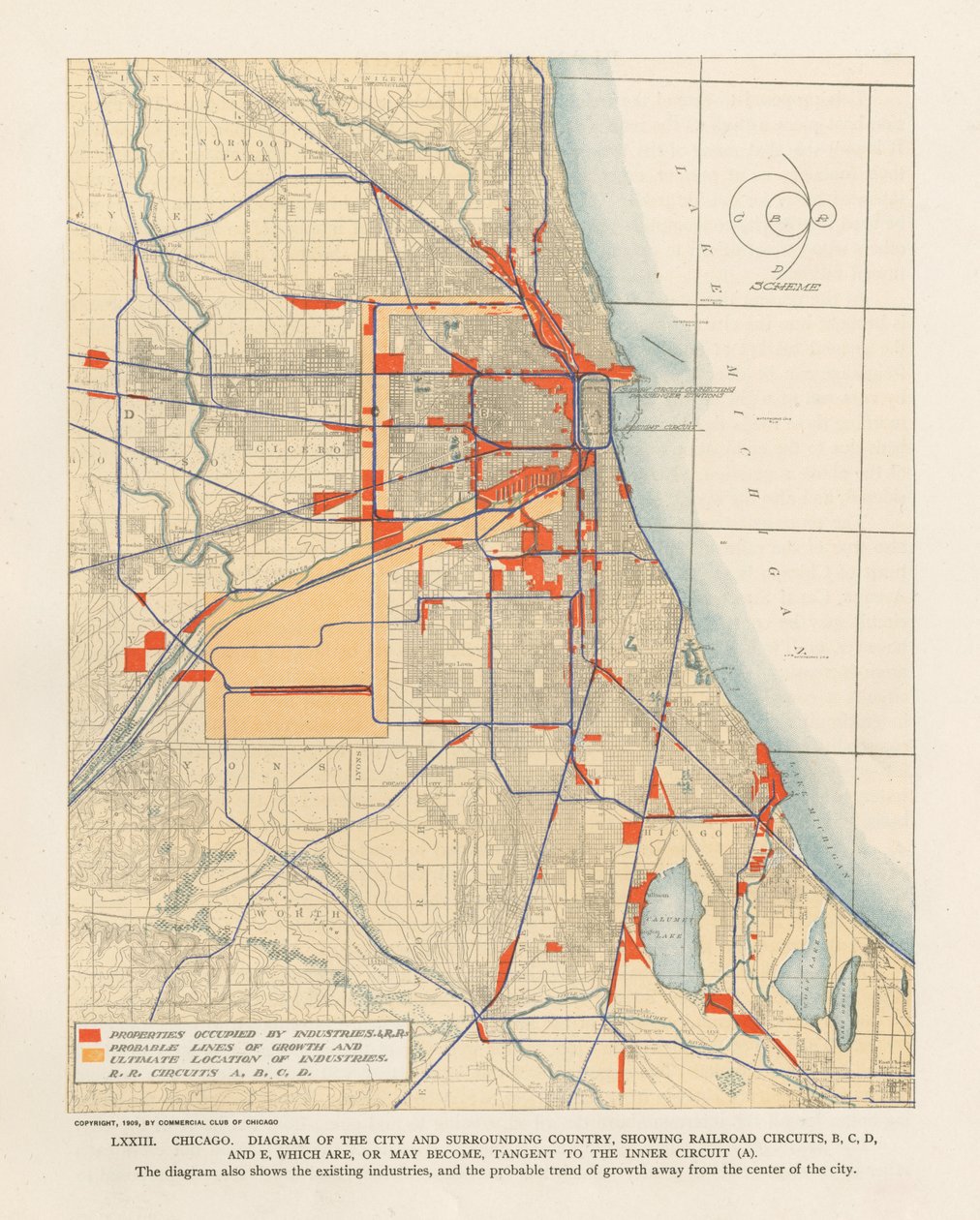 Kilpi LXXIII Plan of Chicagosta tekijältä Unbekannt
