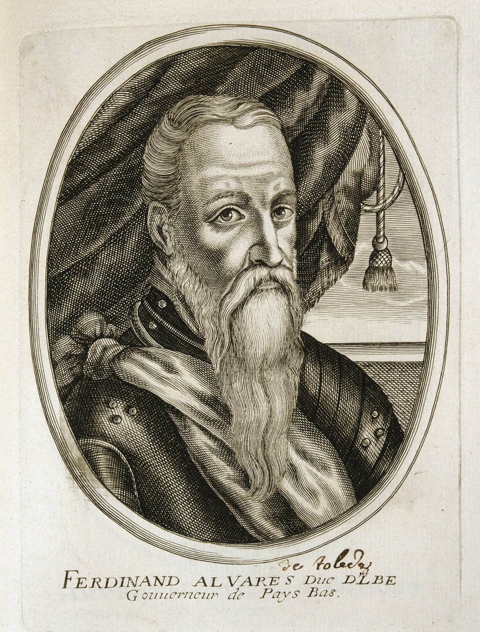 Muotokuva Alban herttuan (1507-1582) (kaiverrus) tekijältä Unbekannter Künstler