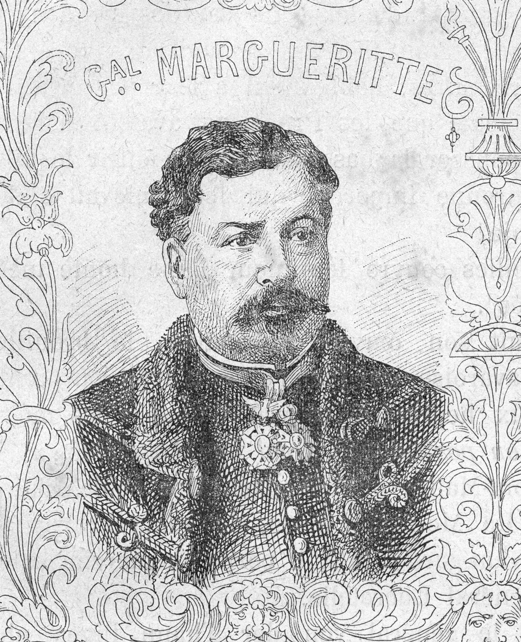 Muotokuva ranskalaisesta kenraalista Jean-Auguste Marguerittesta, Ranskan ja Preussin sota tekijältä Unbekannter Künstler