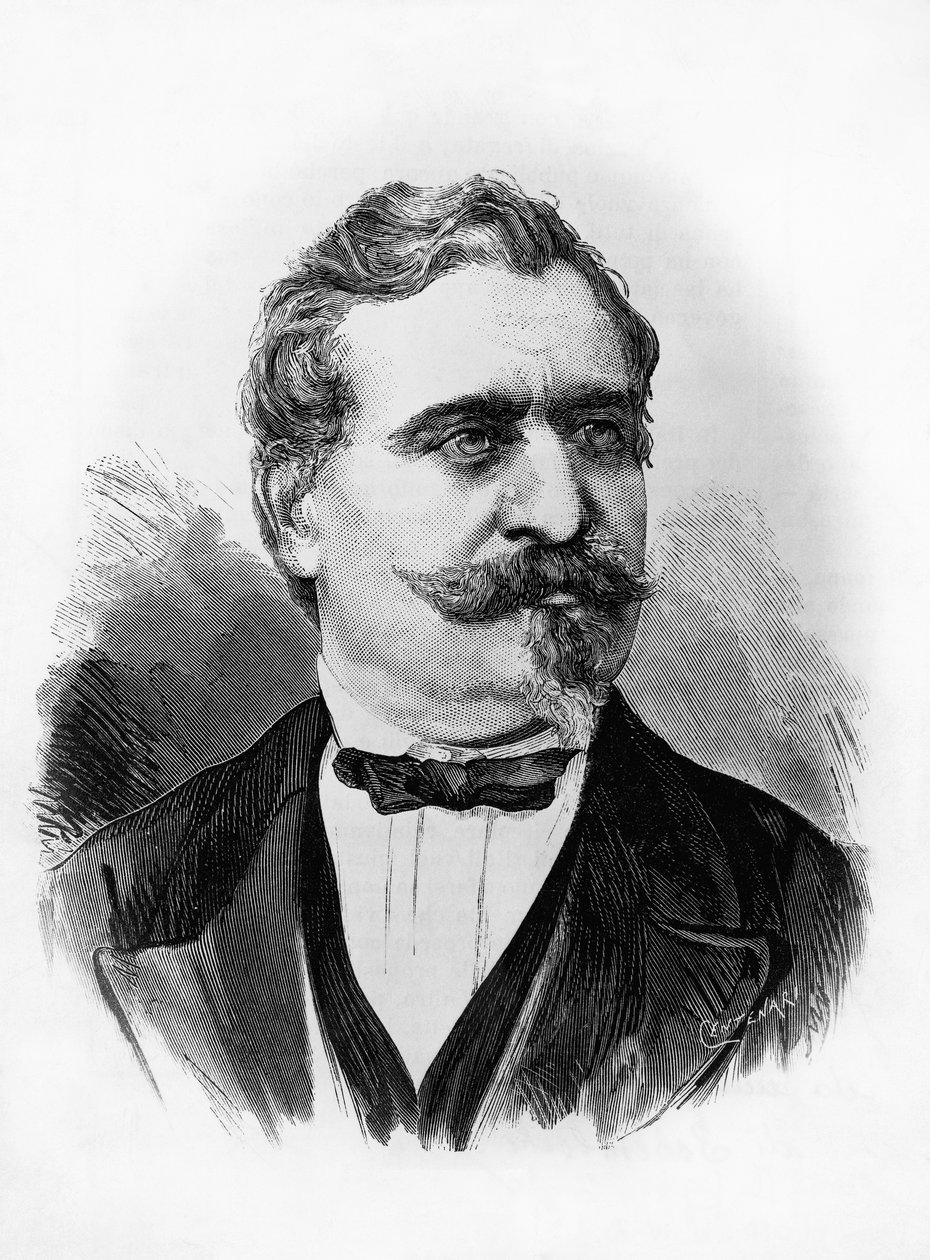 Giovanni Pratin (1815-1884), italialaisen runoilijan ja poliitikon muotokuva, Centenarin kaiverrus Michele Schembochen valokuvan jälkeen (toiminut noin 1856-1906) tekijältä William M. Timlin