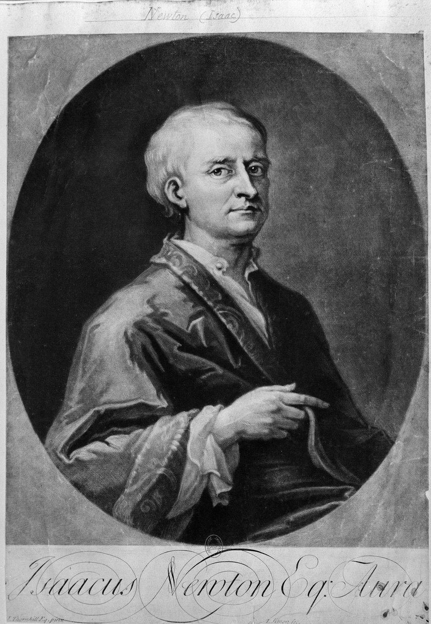Isaac Newtonin (1642-1727) muotokuva tekijältä William M. Timlin