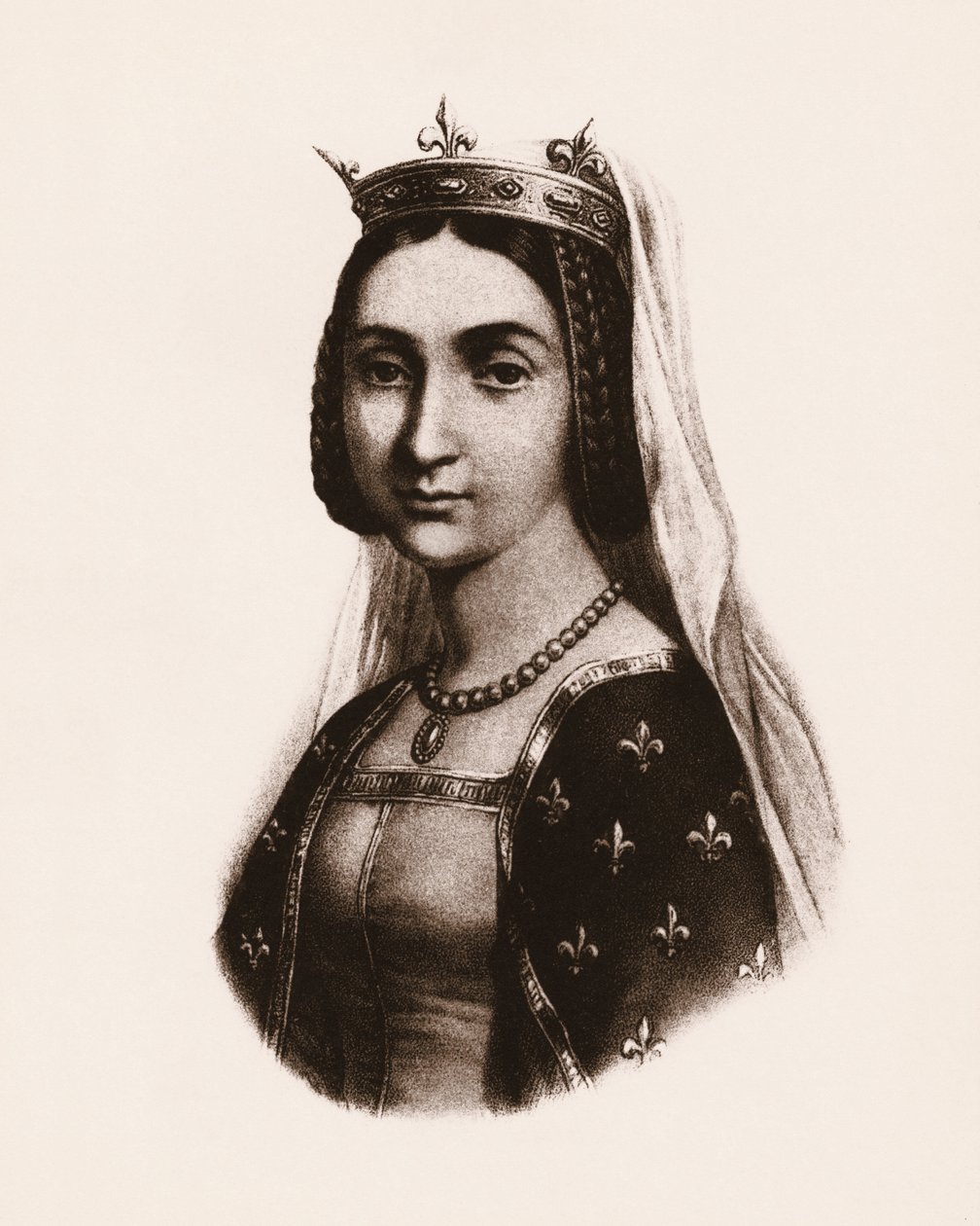 Muotokuva Ranskan kuningattaresta Jeanne d