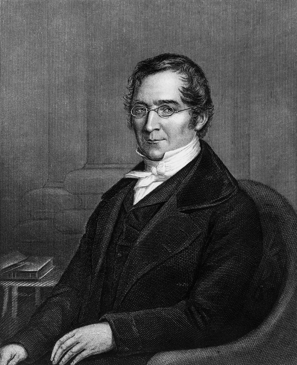 Joseph Louis Gay-Lussacin (1778-1850), ranskalaisen kemistin ja fyysikon muotokuva, kaiverrus tekijältä William M. Timlin
