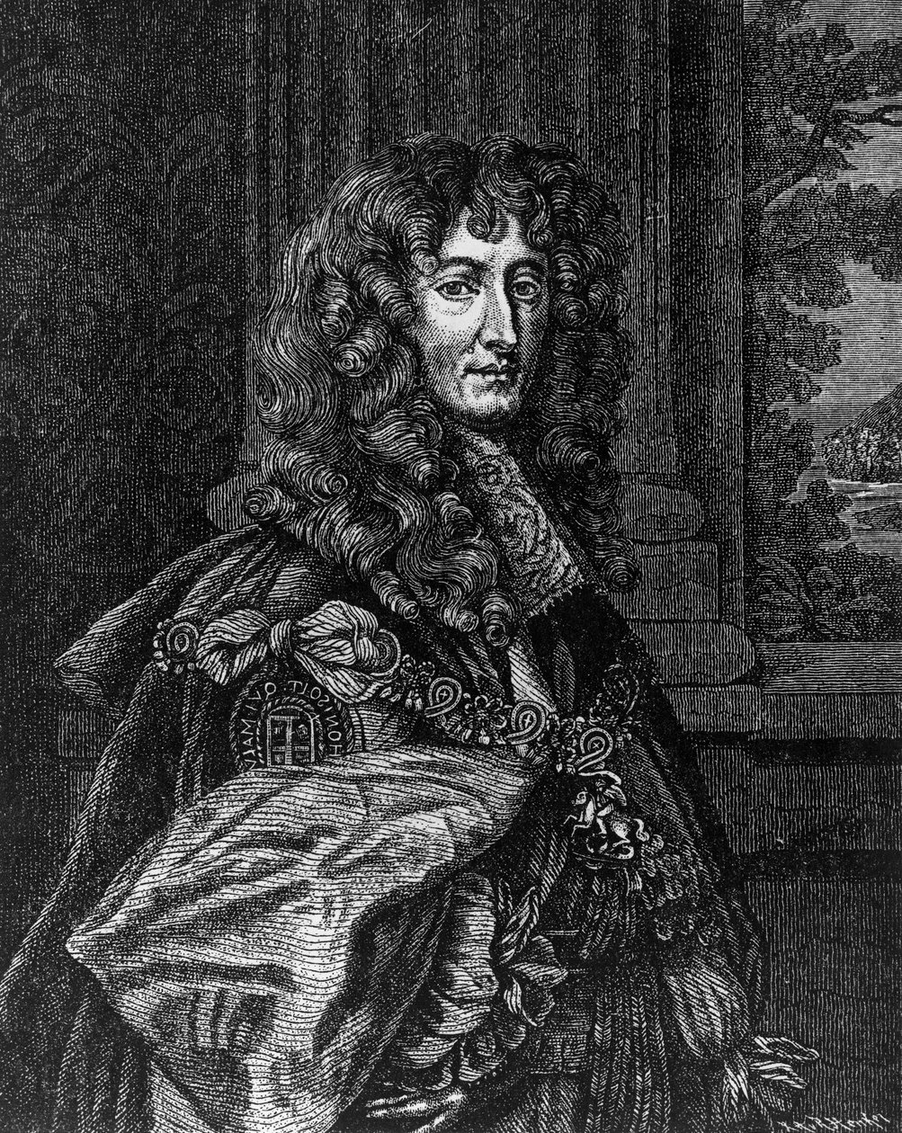 Reinin prinssi Rupert Wittelsbachin (1619-1682), Baijerin herttuan, Cumberlandin herttuan, Holdernessin jaarlin, saksalaisen kenraalin ja amiraalin muotokuva, kaiverrus tekijältä William M. Timlin