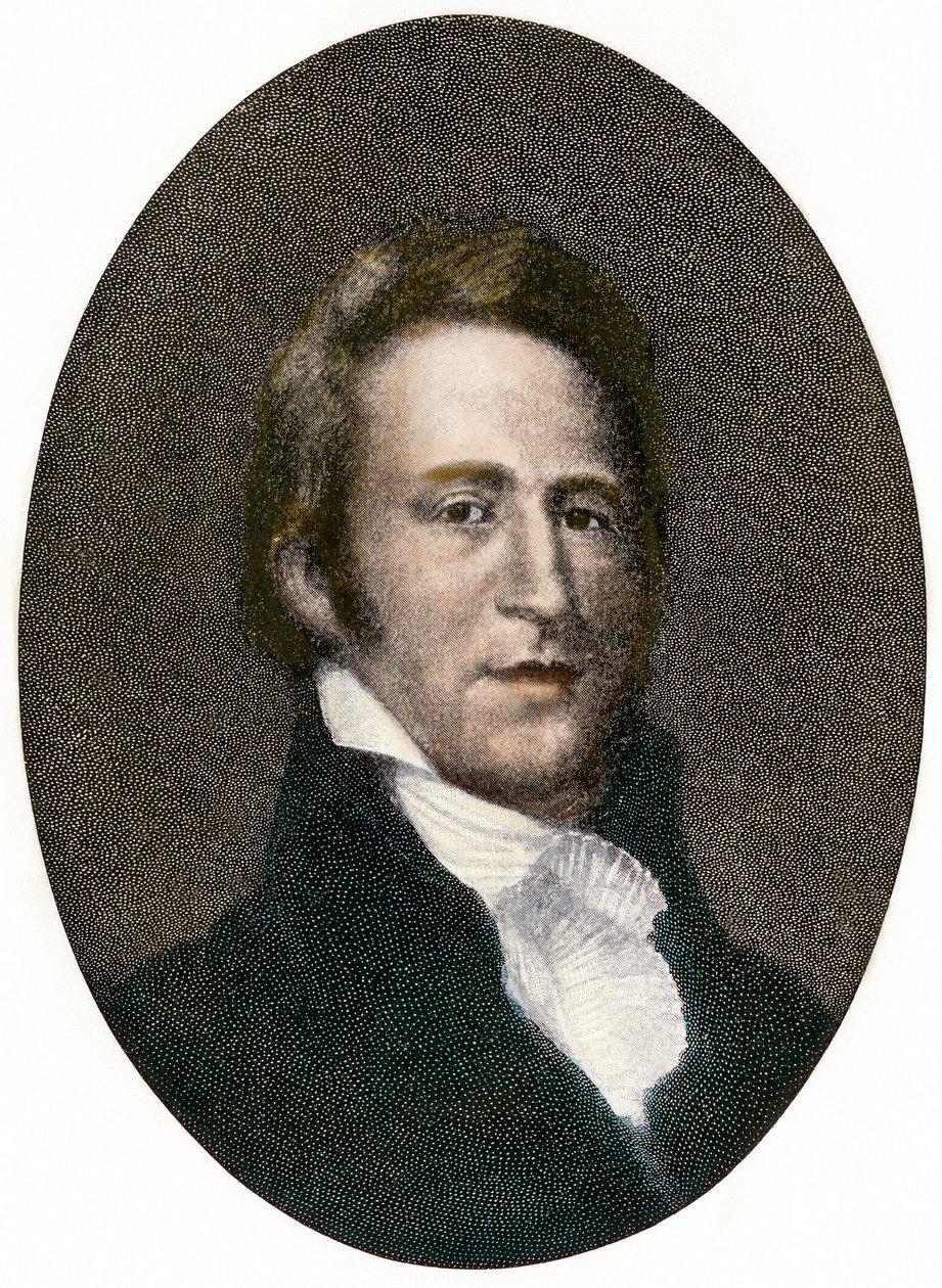 Muotokuva William Clarkista (1770 - 1838) amerikkalainen tutkimusmatkailija. tekijältä Unbekannter Künstler