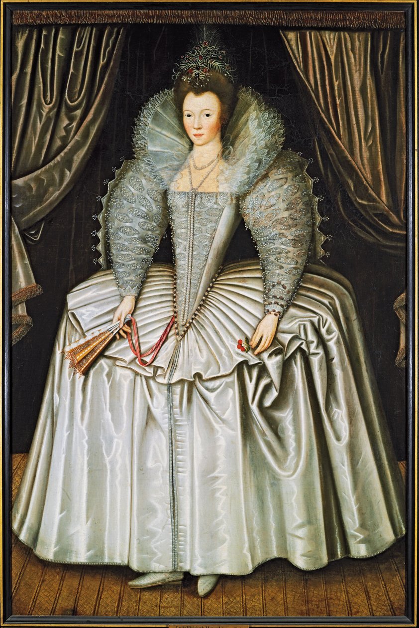 Naisen muotokuva, Elizabeth Howard, n. 1595-1605 tekijältä Unbekannt