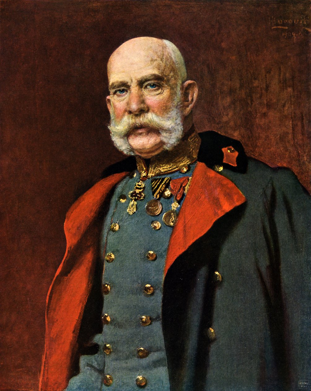 Itävallan keisari Franz Josef I:n muotokuva (painokuva) tekijältä Unbekannter Künstler