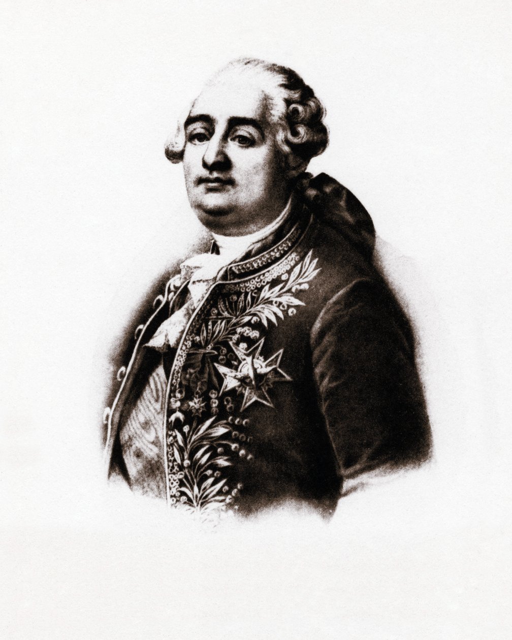 Muotokuva Ranskan kuninkaasta Ludvig XVI:sta (1754-1793) 1800-luvun kaiverrus. tekijältä Unbekannter Künstler
