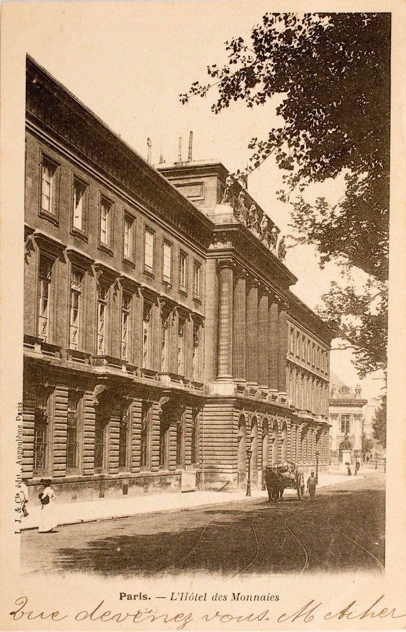 Postikortti/Hotel des Monnins/Pariisi/Seine/Ile de France/Ranska tekijältä William M. Timlin