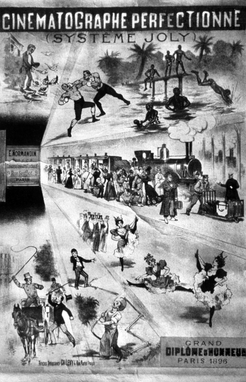 Joly-järjestelmän juliste, joka kehitettiin vuonna 1896 uhkaamaan Lumiere-järjestelmää tekijältä Unbekannt