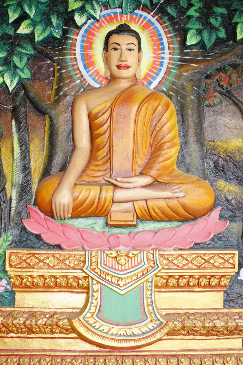 Preah Prom Rathin luostari Buddhan elämäMeditaatio lootuskukassa Buddha maata koskettavassa asennossa, Siem Reap, Kambodža tekijältä Unbekannt