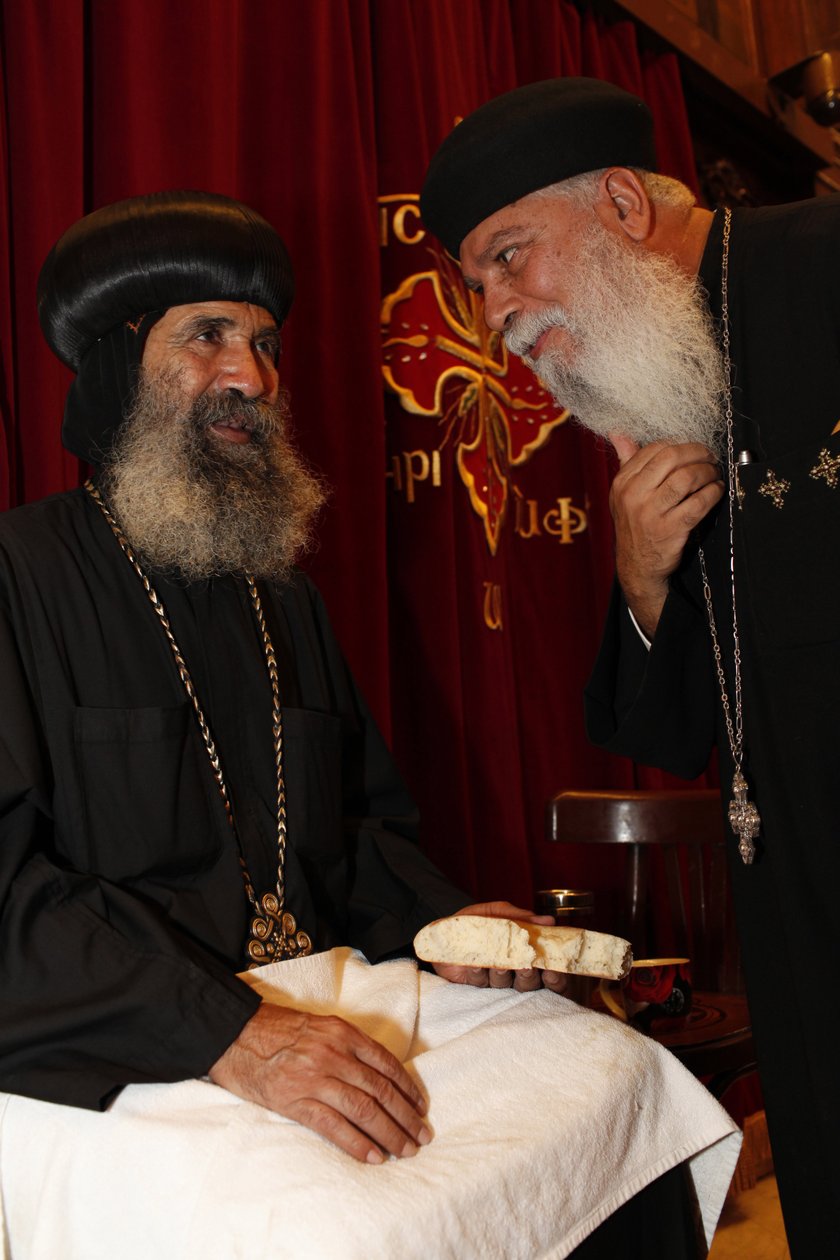 Papit Abbassian koptikirkossa Le Caire Egypte tekijältä Unbekannt