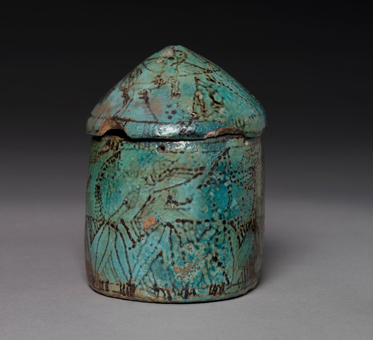 Pyxis kannen kanssa, myöhäinen Keski-valtakunta varhaiseen uuteen kuningaskuntaan, n. 1901-1525 eaa. tekijältä Unbekannt