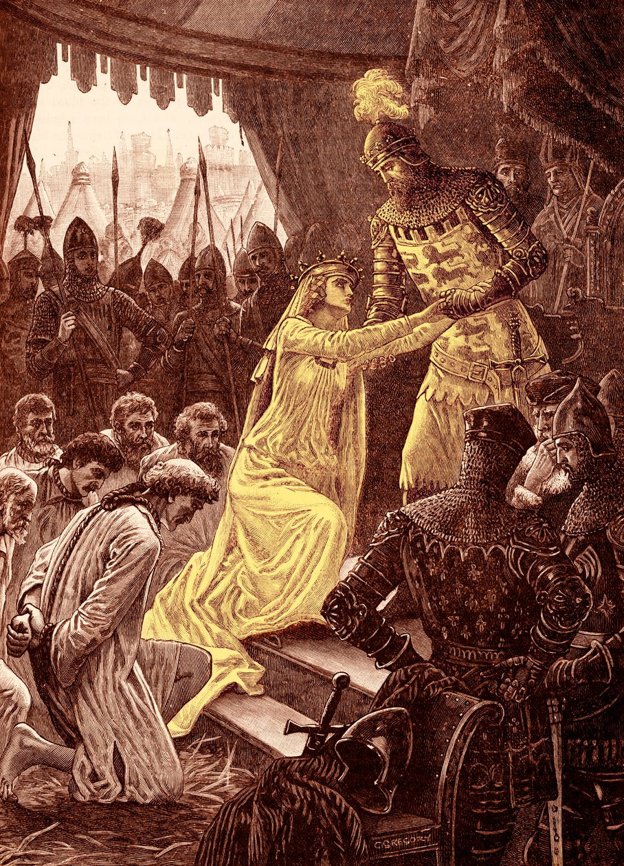 "Kuningatar Philippa esirukoilemassa Calais