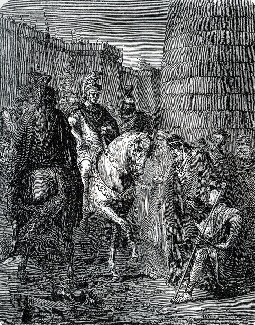 Quintus Caecilius Metellus Macedonicus (210-116 eKr.) Kreikassa Skarpheian taistelun jälkeen akheneja vastaan vuonna 147 eKr. (Metellus Kreikassa sen jälkeen, kun hän oli voittanut Megalopolisin Critolaoksen Skarpheian taistelussa). tekijältä Unbekannter Künstler