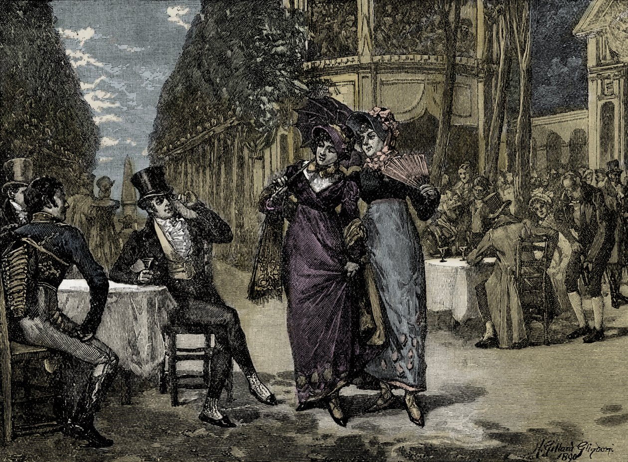 Regency-muoti: "Kaunottaret ja kaunottaret". tekijältä Unbekannter Künstler