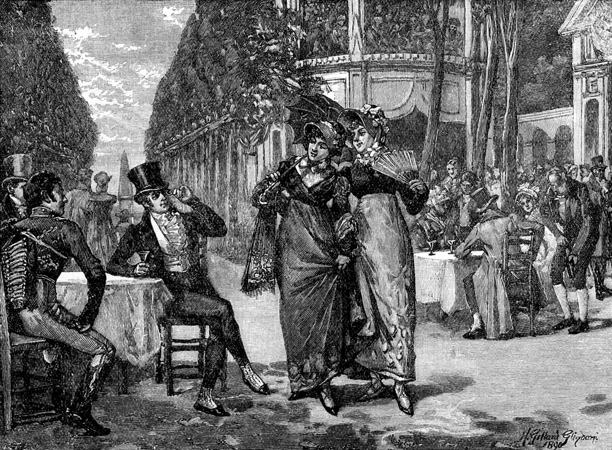 Regency-muoti: "Kaunottaret ja kaunottaret". tekijältä Unbekannter Künstler