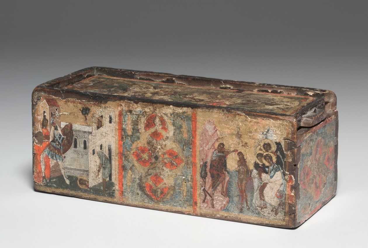 Reliquary-laatikko, jossa on kohtauksia Johannes Kastajan elämästä, 1300-luku tekijältä Unbekannt