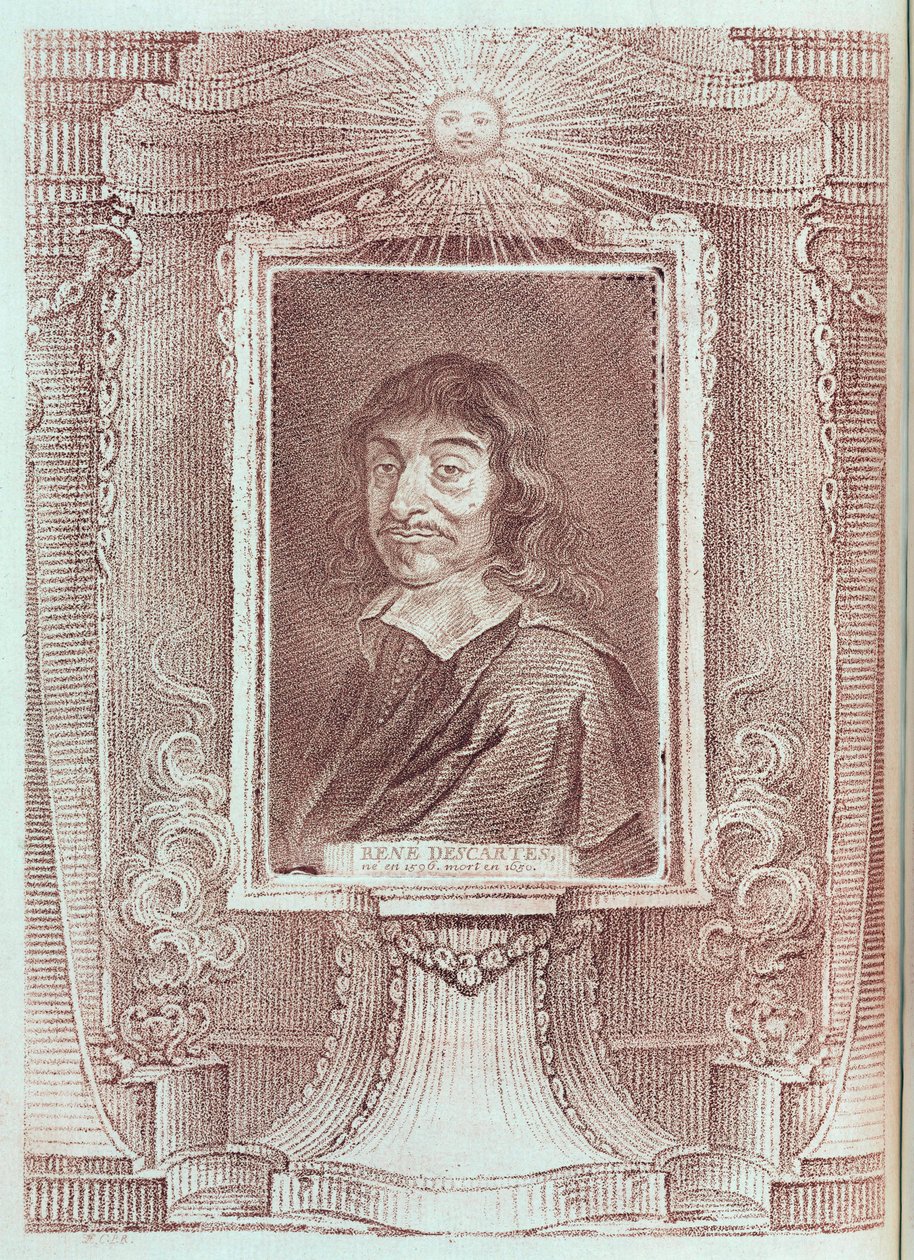 Rene Descartes, ranskalainen filosofi ja matemaatikko, n. 1630 tekijältä Unbekannt