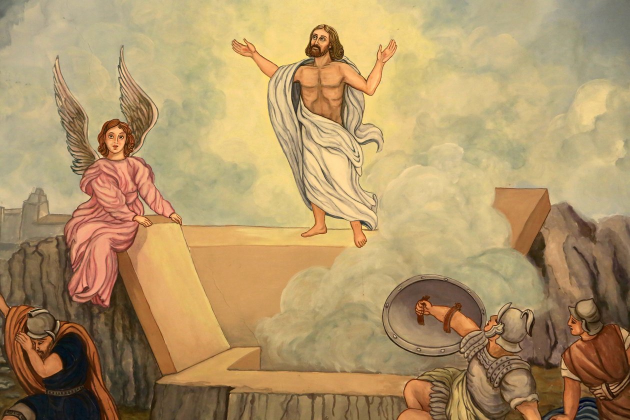 Kristuksen ylösnousemus, Eglise Saint-André, Domancy (kuva) tekijältä Unbekannter Künstler