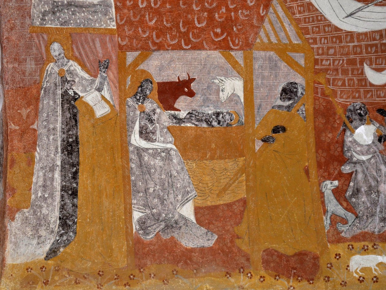 Romaaninen taide: Vienne, Poitou-Charentes (Poitou Charentes), Ranska. Nativite. Valokuvaus tekijältä Unbekannter Künstler