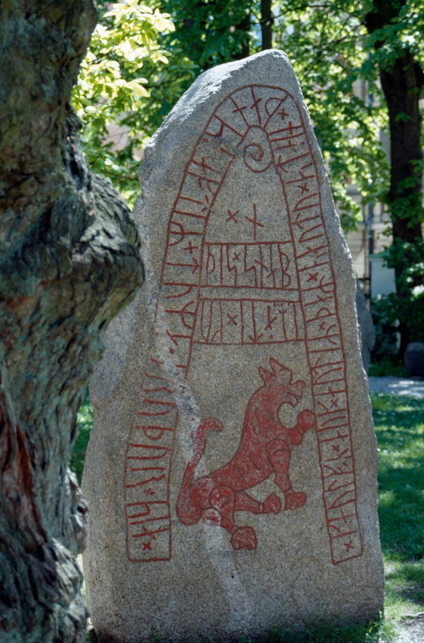 Rune Stone, Lund, Ruotsi. Viikinki sivilisaatio. tekijältä Benjamin Baud