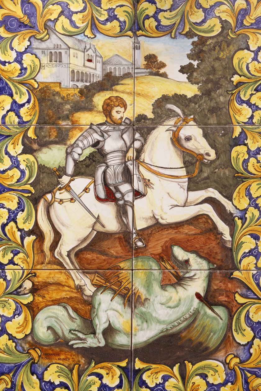 Saint-George tappaa lohikäärmeen, Malte tekijältä Unbekannt