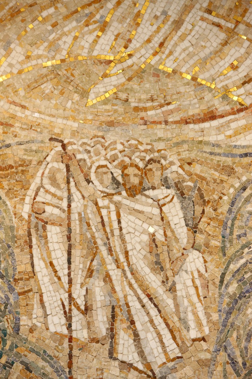 Saint-Mauricen luostaribasilika, Madeleine DienerMoosesin mosaiikki ja heprealaiset ylittävät Punaisenmeren, Saint-Maurice, Suisse tekijältä Unbekannt
