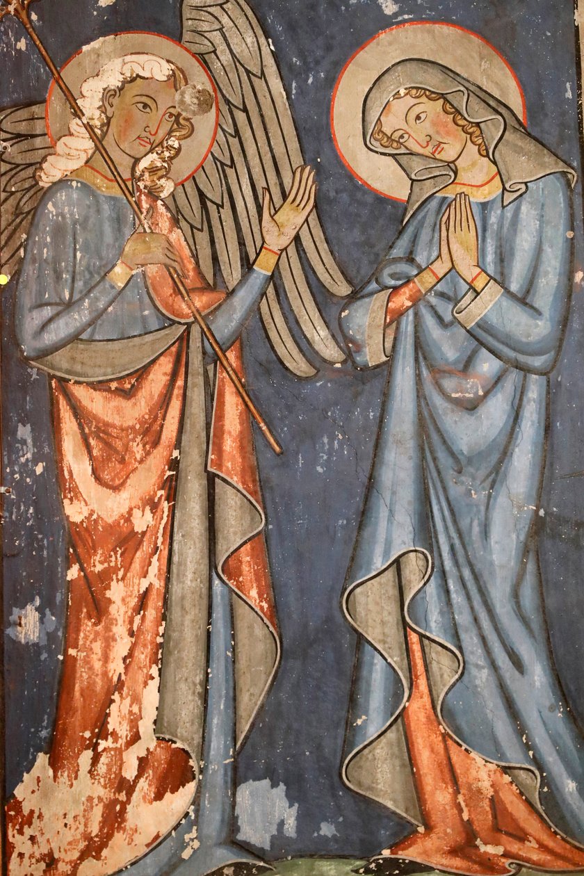 Saint-Pierre-le-Jeune protestanttinen kirkko, Fresco, Strasbourg, Ranska. tekijältä Unbekannter Künstler
