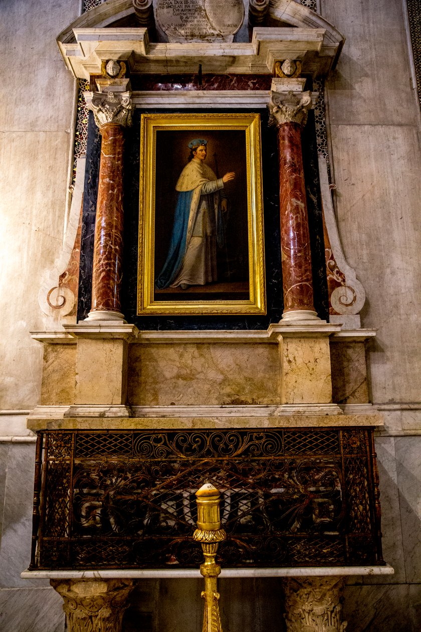 Santa Maria Nuovan katedraali, Monreale, Sisilia, Italia. Saint Louis alttari. Giaconian St Louisin maalaus. (kuva) tekijältä Unbekannt