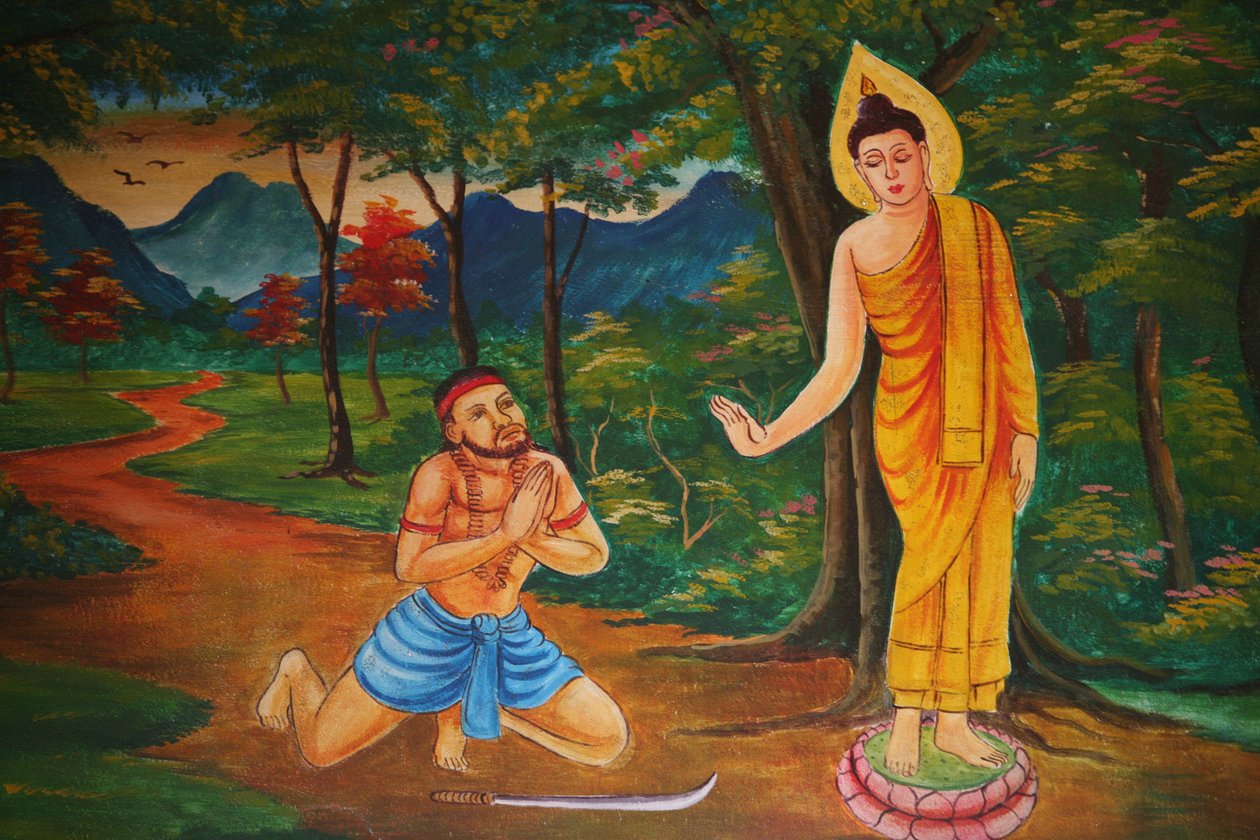 Kohtaus Buddha Vientiane Laosin elämästä tekijältä Unbekannt