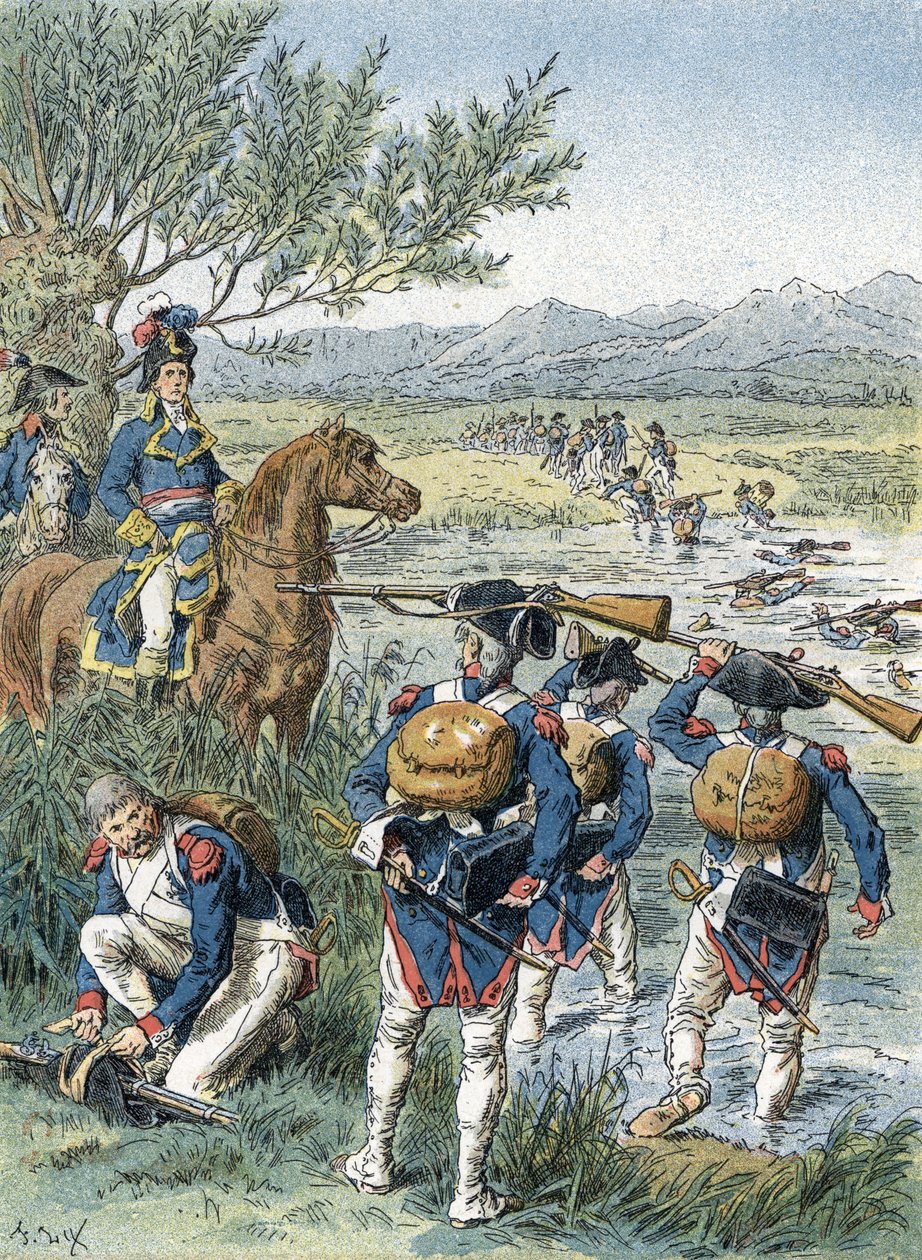 Toinen Zürichin taistelu, Limmat Crossing (1799) tekijältä Unbekannter Künstler