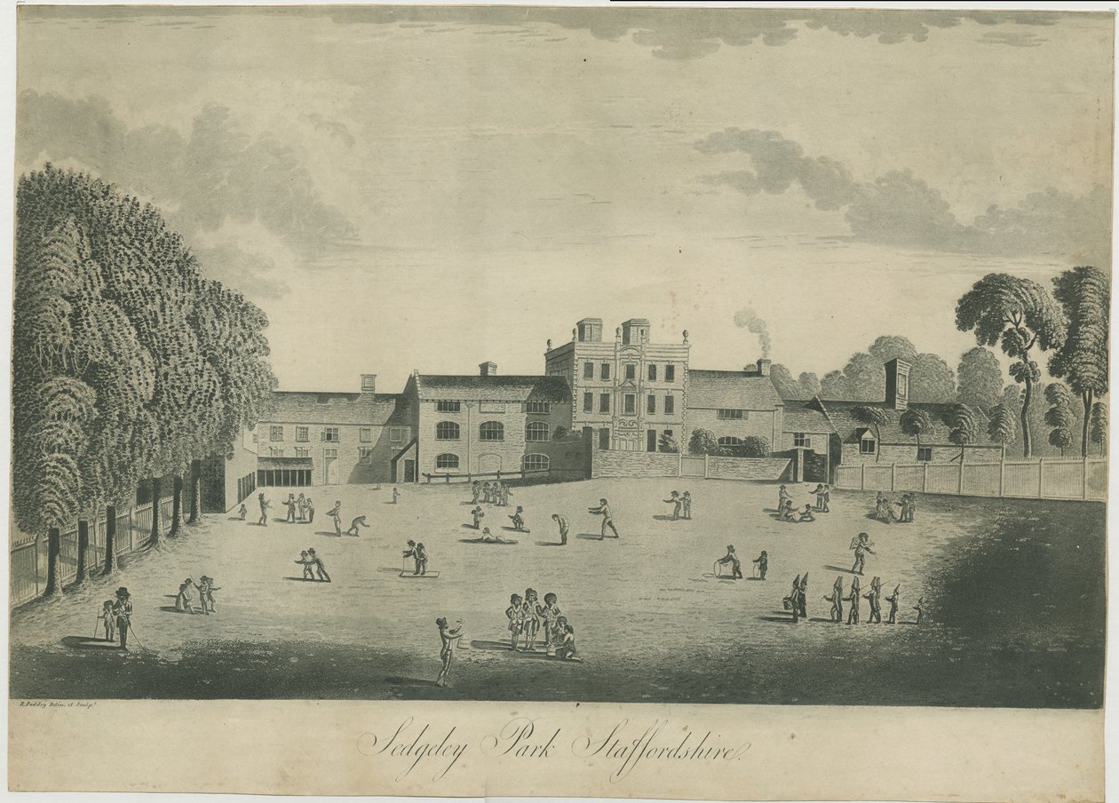 Sedgley Park School: akvatintakaiverrus, nd [c 1797] tekijältä Unbekannt