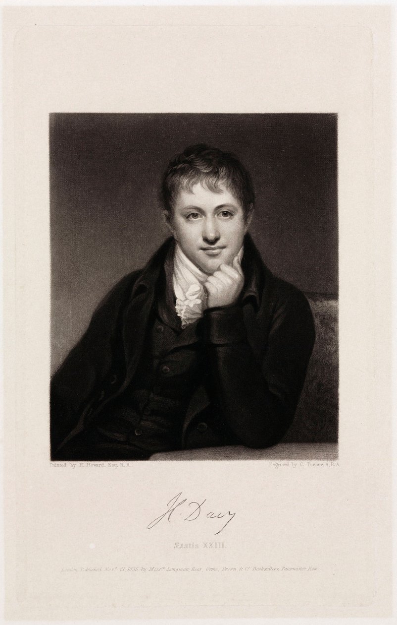 Sir Humphry Davy, englantilainen kemisti tekijältä Unbekannt