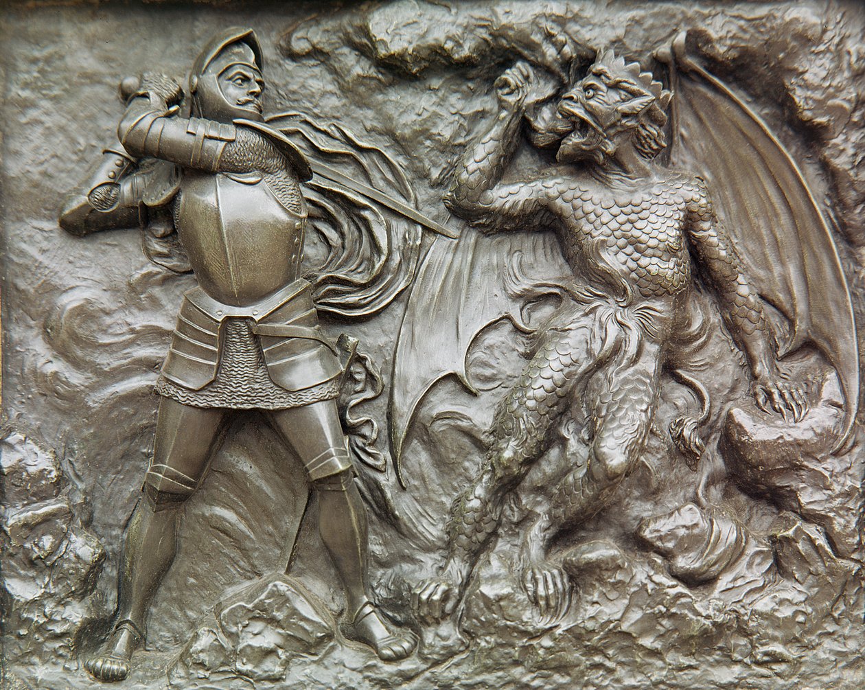 St. George Fighting the Dragon (pronssi) tekijältä Unbekannt