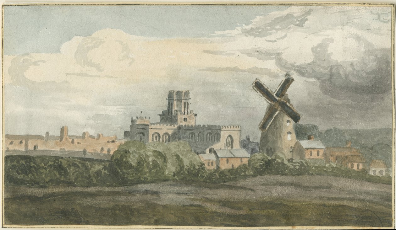 Stafford - North West View: vesivärimaalausta ja [?1800-luku] tekijältä Unbekannt