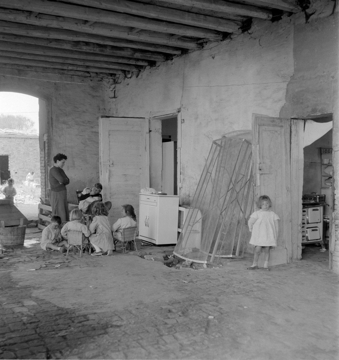 SACCA San BIAGIO IN GIUDECCA (VENETSIA): laguunin saari, jonne Venetsian kaatopaikat kerääntyvät, asukkaat. 1965 tekijältä Unbekannt