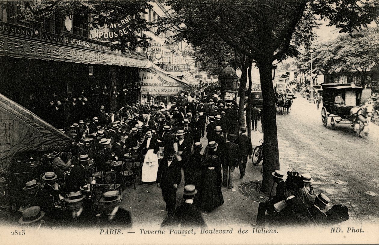 Taverne Pousset, Boulevard des Italiens, Pariisi tekijältä Unbekannter Künstler